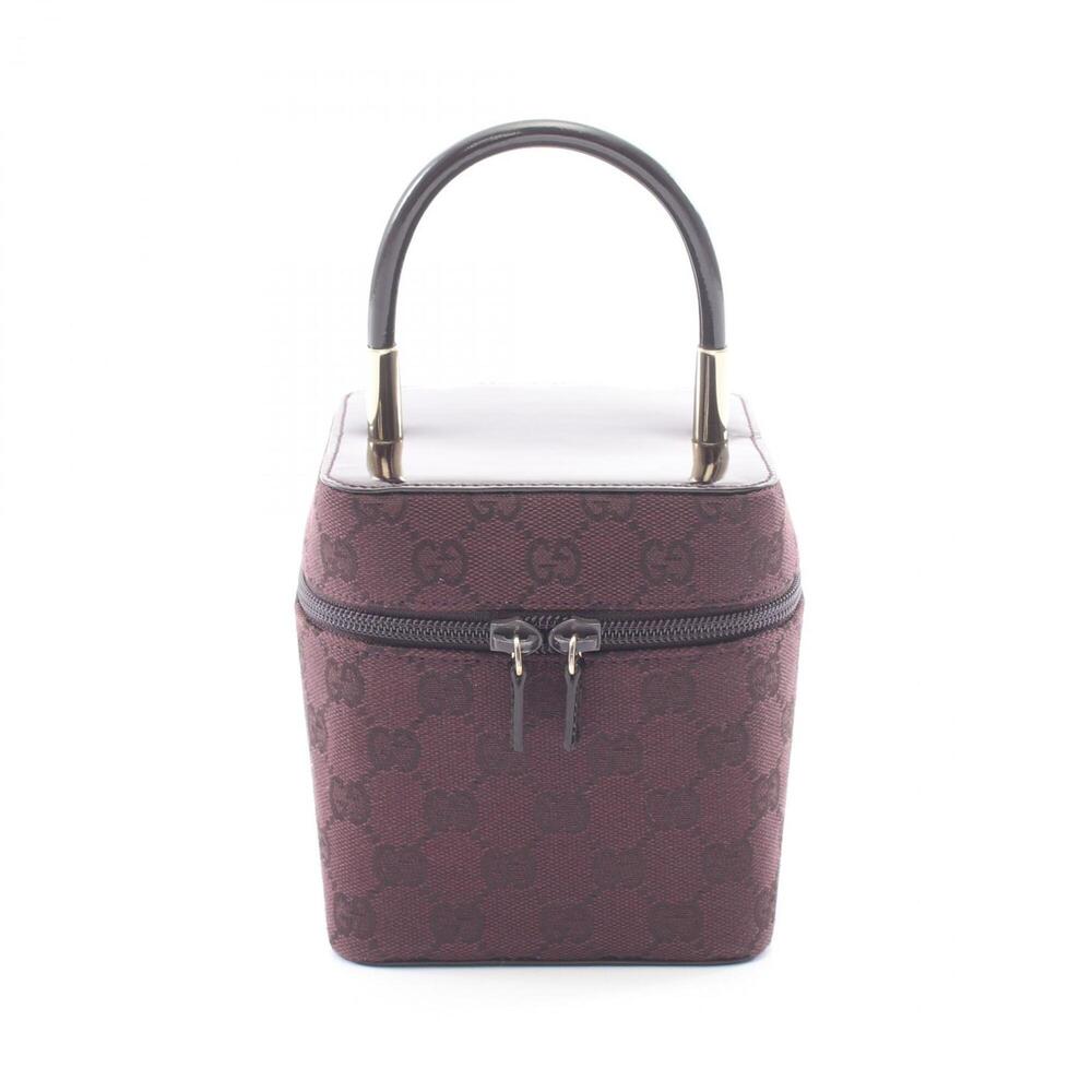 Gucci GG Canvas Handbag, and Patent Leather, Women's, Purple, 039 1052